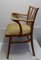 Vintage Beech & Yellow Vinyl Armchair with Spring Cage Seat, 1960s, Image 5