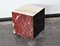 Italian Multi-Colored Marble Cube Tables on Wheels, 1980s, Set of 2 2
