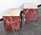 Italian Multi-Colored Marble Cube Tables on Wheels, 1980s, Set of 2 13