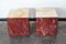 Italian Multi-Colored Marble Cube Tables on Wheels, 1980s, Set of 2, Image 8