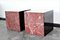 Italian Multi-Colored Marble Cube Tables on Wheels, 1980s, Set of 2 6