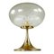 Mid-Century Table Lamp with Tulip Base & Volcanic Glass Shade from Doria Leuchten 1