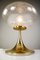 Mid-Century Tischlampe mit Tulip Base & Vulkanglas Leuchte von Doria Leuchten 2
