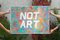 Ryan Rivadeneyra, Not Art, Kalligrafie Wandmalerei, Acrylrot und Grün, 2021 7