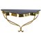 Mid-Century Italian Console Table in Brass and Glass 1