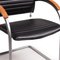 Schwarzer S74 Freischwinger aus Leder von Thonet 2