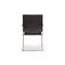 Schwarzer S74 Freischwinger aus Leder von Thonet 9