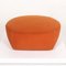 Orange Fabric Armchair and Stool by Minotti Portofino, Set of 2 16