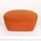 Poltrona e sgabello in stoffa arancione di Minotti Portofino, set di 2, Immagine 16