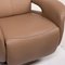 Fauteuil Hukla en Cuir Beige Relax Function 2