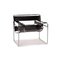 Wassily Black Leather Armchair by Marcel Breuer for Knoll International, Image 1