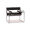 Wassily Black Leather Chair by Marcel Breuer for Knoll International, Image 1