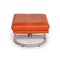 Orange Terracotta Leather Stool from Koinor, Image 6