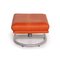 Tabouret Orange Terracotta en Cuir de Koinor 6