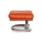 Orange Terracotta Leather Stool from Koinor 9