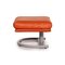 Tabouret Orange Terracotta en Cuir de Koinor 9