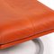 Orange Terracotta Leather Stool from Koinor 2