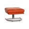 Orange Terracotta Leather Stool from Koinor 1