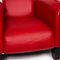 Roter DS 57 Leder Armlehnstuhl von de Sede 2