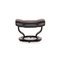 Consul Black Leather Armchair and Stool from Stressless 18