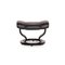 Consul Black Leather Armchair and Stool from Stressless, Image 18