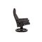 Consul Black Leather Armchair and Stool from Stressless 11