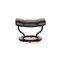 Consul Black Leather Armchair and Stool from Stressless 14