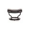 Consul Black Leather Armchair and Stool from Stressless, Image 14