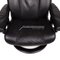 Consul Schwarzer Ledersessel und Hocker von Stressless 5