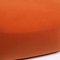 Portofino Leather Armchair from Minotti with Orange Stool, Set of 2, Image 3