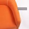 Portofino Leather Armchair from Minotti with Orange Stool, Set of 2 7