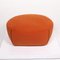 Portofino Leather Armchair from Minotti with Orange Stool, Set of 2 16