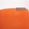Portofino Leather Armchair from Minotti with Orange Stool, Set of 2 4