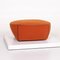 Portofino Ledersessel von Minotti with Orange Stool, Set of 2 15