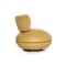 Sessel aus gelbem Leder von Cinque Machalke 8