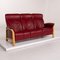 Himolla Red Leather Sofa 7