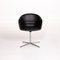 Fauteuil Kyo en Cuir Noir par Walter Knoll 7