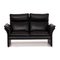 Scala Black Leather Sofa, Image 1