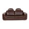 Dark Brown Leather Sofa by Ewald Schillig 1