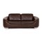 Dark Brown Leather Sofa Set by Ewald Schillig, Set of 2 2