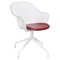 Luta White and Red Leather Swivel Chair by Antonio Citterio for B&B Italia, 2004, Image 1