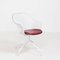 Luta White & Red Leather Swivel Chairs by Antonio Citterio for B&B Italia, Set of 6 5