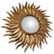 Vintage Gilt Metal Sunburst Mirror, 1960s 1