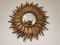 Vintage Gilt Metal Sunburst Mirror, 1960s 2