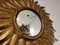 Vintage Gilt Metal Sunburst Mirror, 1960s 4