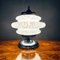 Mid-Century White Murano Glass Mushroom Table Lamp from Mazzega 2