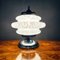 Mid-Century White Murano Glass Mushroom Table Lamp from Mazzega, Image 2