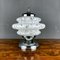 Weiße Mid-Century Murano Glas Mushroom Tischlampe von Mazzega 1