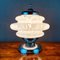 Mid-Century White Murano Glass Mushroom Table Lamp from Mazzega, Image 4