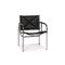 Eichenberger 127-1C-11 Black Leather Chair from Strässle 1